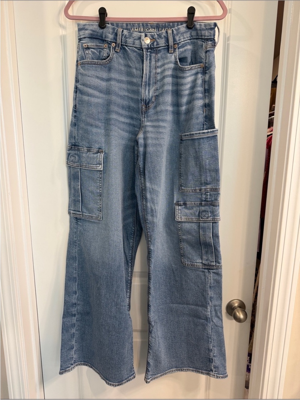 American Eagle Outfitters Wide-Leg Cargo Jeans